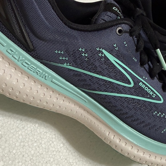 BROOKS Athletic Sneakers Glycerin 19 Women’s Shoes Size 8.5 Navy Blue & Teal - Picture 8 of 11
